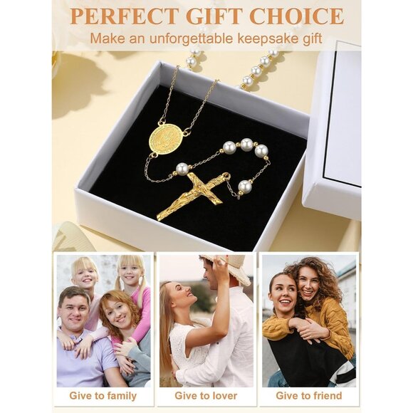 Personalized Rosary with Picture Custom Rosary Beads Catholic Necklace for Women - Picture 9 of 9
